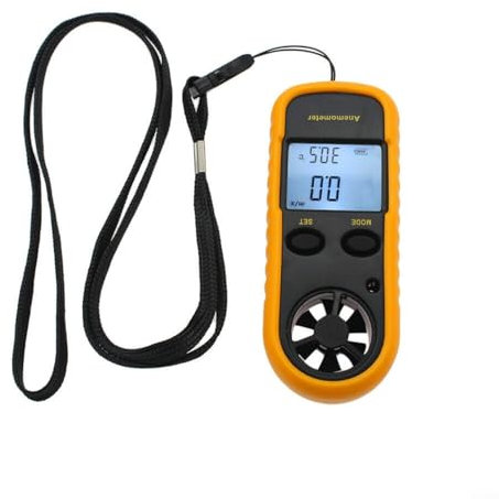 UTTASU Digital LCD Anemometer Wind Speed Meter Handheld Air Flow Temperature Gauge Professional Weather Measurement Tool For Backlight Display For Outdoor Activities