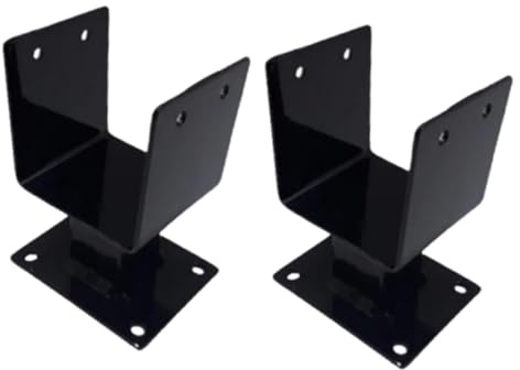 Folpus 2 piezas de conectores de anclaje para postes, tapas de postes, soportes de, herrajes resistentes, soportes de conector de pérgola para porche,