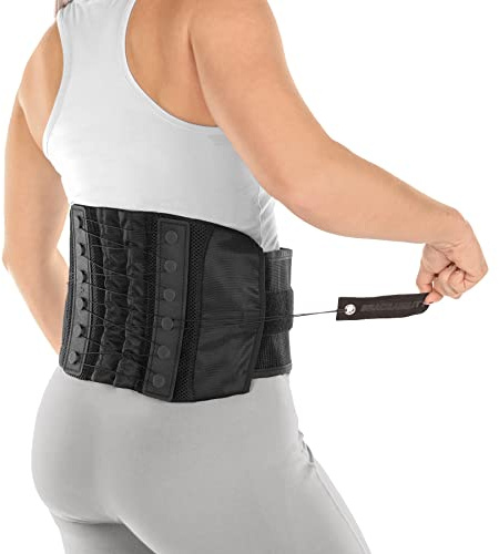 BraceAbility Lumbar Support Belt for Lower Back Pain - Corset Brace for Men and Women, Scoliosis, Sciatica, Spinal Stenosis, Herniated Disc Relief - FSA Eligible, Fits 28 - 60 Waist