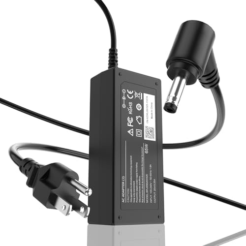 65W Lenovo Laptop Charger – 20V 3.25A Round Tip 4.0x1.7mm Replacement Power Adapter for Home Office & Travel Backup, Compatible with IdeaPad 1 3 5, Flex, Chromebook (Not for USB-C)