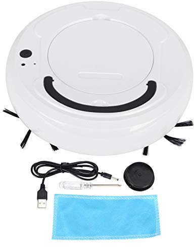 Fdit Robot Aspirador y Limpiador de trapeadores Multifuncional Inteligente Ultrafino Barrido de Pisos Limpieza Inteligente con navegación láser para Pelo de Mascotas, alfombras y Pisos Duros