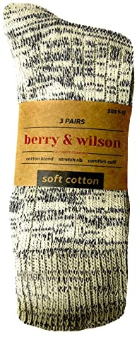 Berry & Wilson ** 3 PAIRS ** MENS LOOSE SOFT GRIP TOP COMFORT FIT BOOT SOCKS
