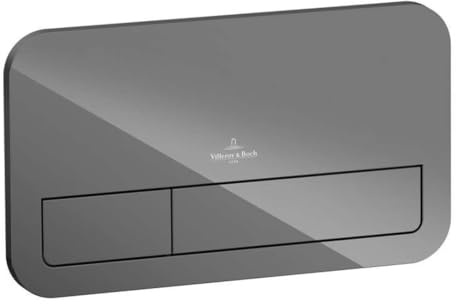 Villeroy & Boch ViConnect, Placa de accionamiento del WC 200G, 2 cisternas, 922400, Color: Vidrio Gris Brillante