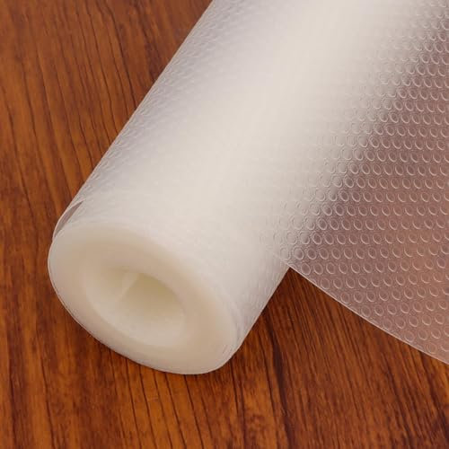 REAQUE 1 Rouleau de Tapis de tiroir 60 x 500 cm, Tapis antidérapant pour tiroir Transparent, Tapis de réfrigérateur découpable, Tapis d'armoire pour Cuisine, tiroir de Cuisine, Maison, réfrigérateurs