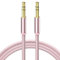 AGPTEK Câble Jack Audio 3.5mm Mâle vers Mâle Câble Auxiliaire Stéréo pour MP3, iPhone, iPod, iPad, Samsung, Casque, Voiture, Autoradio, 1M Rose