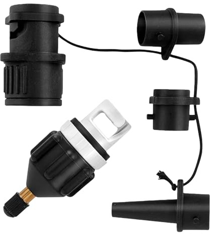 5Pièce Adaptateur Gonfleur Paddle,Kayak Gonflage Pompe De Embout Valve Accessoire,Sup Compresseur éLectrique Bateau Gonflable Air Accessoires,CanoëS d'air Pump Inflatable Adapter pour Matelas