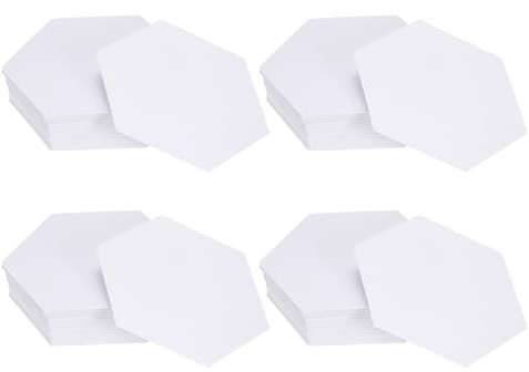 QUARKZMAN 400 Pz Carta Per Trapunto A Forma Di Esagono, Modello Per Trapunto All'inglese Da 1,5 Pollici, Fondazioni Per Patchwork E Forniture Per Cucito Fai Da Te