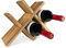 Målick Weinregal klein aus Massivholz, Flaschenregal, Weinflaschenhalter, Weinhalter, Rustikales Weinregal für 4 Flaschen, Flaschenständer, Weinregal schmal (Rustikal geflammt)
