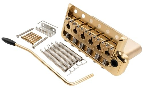 Musiclily Ultra BV022 52.5mm Brass 6-Screw Knife Edge Tremolo Bridge Gold