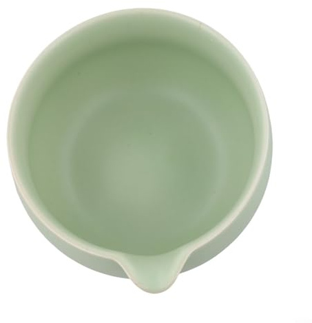 Ciotola giapponese da 400 ml per preparazione di tè e latte matcha con smalto lucido liscio e pratico beccuccio (A-1)