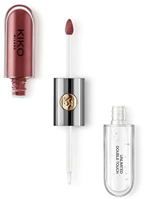 KIKO Milano Unlimited Double Touch 104 | Rouge À Lèvres Liquide En 2 Étapes, Fini Lumineux. Tenue Jusqu’À 12 Heures. Base Colorée Sans Transfert.