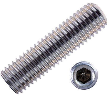 Gewindestifte mit Innensechskant u. Kegelkuppe M8x100 mm aus Edelstahl A2 (5 Stück) | DIN 913 - Madenschrauben - Wurmschrauben von MESAROS®