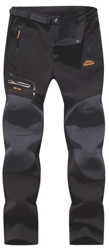 BenBoy Homme Pantalon Ski Imperméable Randonnée Softshell Pantalon Thermique Étanche Coupe-Vent Hiver de Montagne Neige