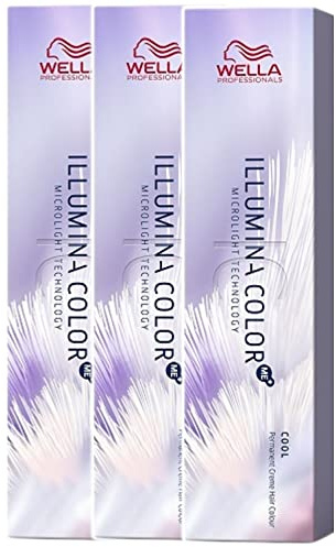 3er Wella Professionals Illumina Color 10/81 Hell Lichtblond Perl Asch 60 ml