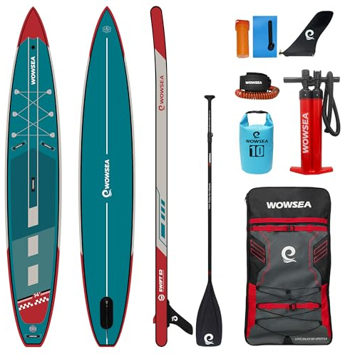 WOWSEA Swift S2 Tabla Paddel Hinchable, Duraderas y Estables Sup Paddle Surf, Deporte y Carreras Stand Up Board con Soporte para Cámara De Acción, Nice Sup Tabla para Jugadores Profesionales