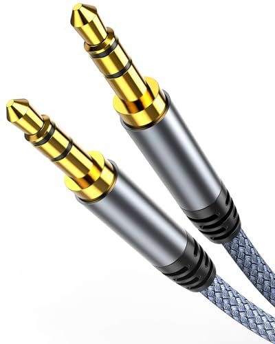 Highwings Aux Kabel 3,5mm Klinkenkabel [0.5M] Stereo Audio Kabel Klinke auf Klinke Nylon Geflochtenes Hochwertige Kabel für Kopfhörer, Auto, Handy, PC, Lautsprecher, Stereoanlagen, MP3-Player usw