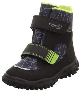 Superfit Jungen HUSKY warm gefütterte Gore-Tex Schneestiefel, SCHWARZ/HELLGRÜN 0020, 39 EU