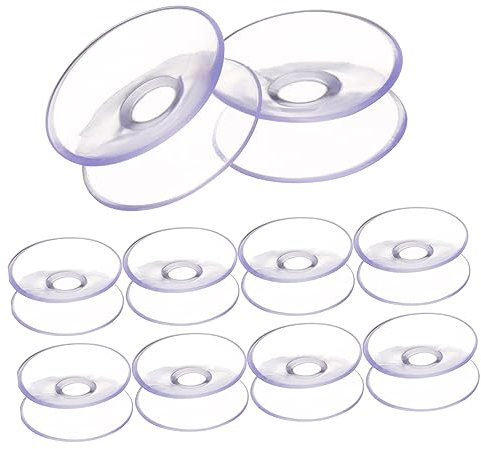 MAGICLULU 10St Schreibtischunterlage aus Glas Abstandshalter für Glastischplatten Robuster Kleiderbügel Schwerlast-Kleiderständer doppelseitige Saugnäpfe 30mm Saugnäpfe Mini