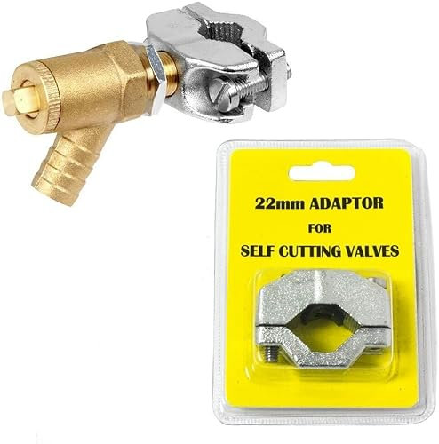 Taps2Traps® 15mm Self Cutting Drain Off Cock with 22mm Adaptor Set