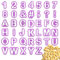 Giantree 40 moldes para fondant, cortadores de galletas con letras, números y signos de puntuación, letras para fondant, decoración de tartas, accesorios para hornear