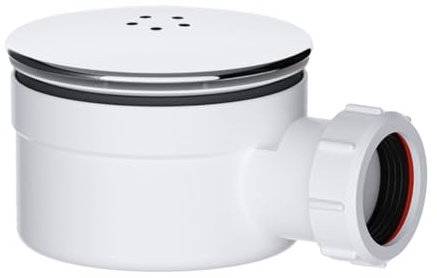 PlumbEZ Universal Outlet Chrome Shower Trap - 90mm Shower Drain, Easy to Clean Shower Waste, High Flow 30 L/Min - 1.1/2 (40mm Outlet).