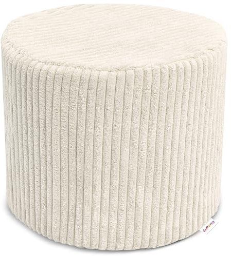 Linodino® Knuffelpouf – Spielsofa Add-on I Spieltisch & Kinderhocker & Baustein in einem I Modul-Erweiterung für kreative Spielwelten im Kinderzimmer I Elfenzauber Beige