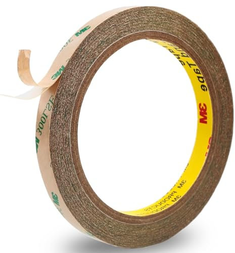 300LSE Double Sided Adhesive Tape - High Bond LSE Mounting Tape for Plastic, Metal & Glass - Thin Strong Acrylic Adhesive for Low Surface Energy Materials 20mm x 10m with IPA & Promoter Wipes