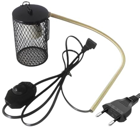 Genérico Protector De Lámpara Térmica Para Reptiles, Soporte Para Lámpara Térmica, Accesorios Cubre Pantallas Protector Para Terrario, Acuario, Exteriores, Invernadero Y Aves