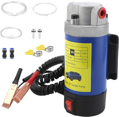 Bomba de cambio de transferencia de aceite del motor TONZACK 12V 100W Bomba extractora de aceite del motor Bomba de cambio de aceite apta para coche RV Motocicleta Barco Bomba de aceite eléctrica