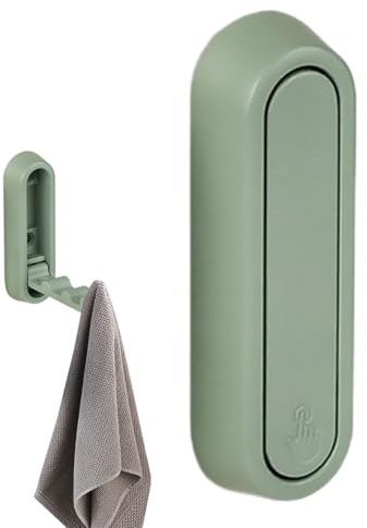 Crochets pliants – Crochets muraux de 7,3 cm, crochet pliable pour sac à dos, porte-peignoirs, support mural peu encombrant | Rangement de salle de bain, chambre à coucher, placard, buanderie