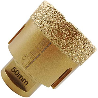 SHDIATOOL Diamond Drill Core Bit Diameter 50mm for Porcelain Tile Granite Marble Dry Drilling