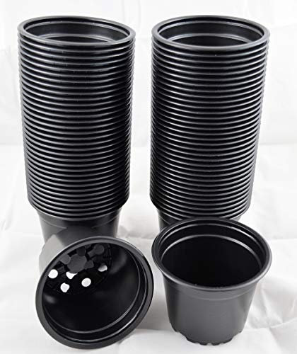 spiceboxx 100x Anzuchttöpfe Pflanztöpfe Blumentöpfe Pflanzcontainer Saattöpfe D9cm schwarz
