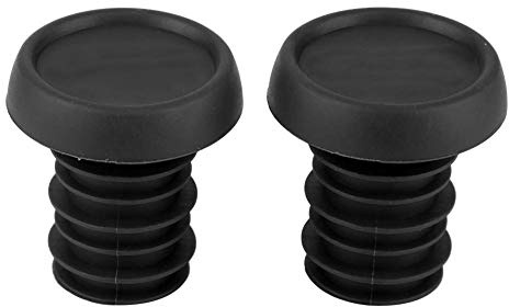 Aigend Tapones de Extremo de Manillar de Bicicleta 1 par de Scooter de Bicicleta de montaña 22.2 mm Manillar Tapones de Extremo de Barra de Goma Antideslizante(Negro)