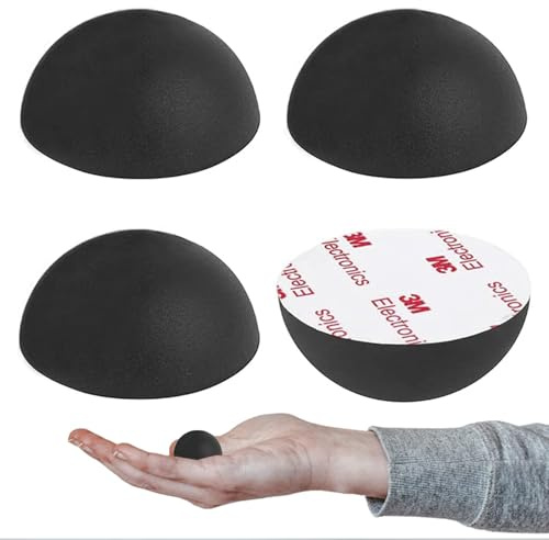1.25 Silicone Hemisphere Bumpers Isolation Feet Rubber Non-Skid Speaker Pads with Adhesive Record Player Audio Isolation Pads for Small Speaker Spikes,Turntable,Amplifiers,Subwoofer,Monitors,Decks
