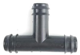 Conector de tubería de púas Tipo T de plástico de 25mm, Manguera de Agua de jardín de riego PE de 1 '', Conector de Enchufe de 3 vías