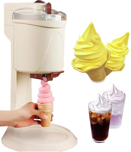 Soft Serve Ice Cream Machine, Hogar DIY Cocina Automática de Frutas Soft Serve Ice Cream Machine, para cono, helado, barco de plátano, bola de helado