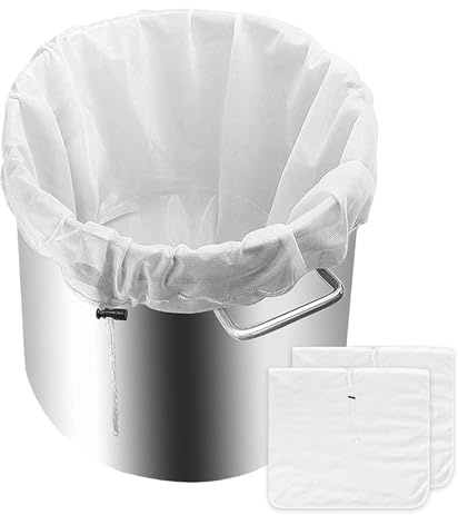 2psc 22×26 Reusable Fine Mesh Strainer Bag, Drawstring Straining Bag, Fine Mesh Filter Bags, for Home Brewing and Food Straining, Straining Home Brew Bag Wine Jam Fruits Yogurt Jam Making