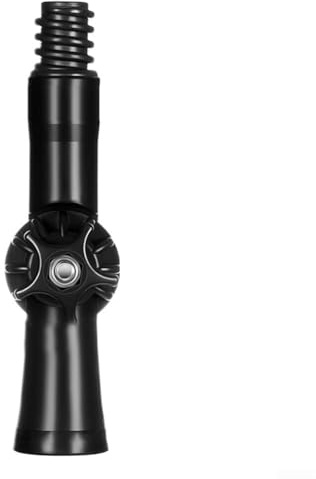 Pumixiy Tête articulée compatible avec tiges télescopiques pivotant à 270 degrés avec poteaux articulés, rouleaux de nettoyage, outils de peinture, extension noire avec connecteur pour nettoyage de