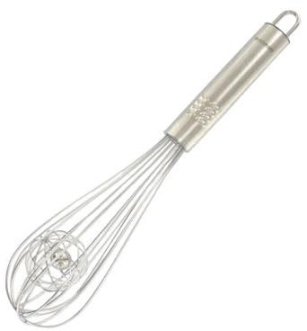 Fackelmann Schneebesen 26 cm OVALGRIFF, Ballonschneebesen mit Rührdrähten aus rostfreiem Edelstahl, hochwertiger Rührbesen mit engmaschigen Rührbögen (Farbe: Silber), Menge: 1 Stück