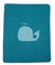 David Fussenegger Babydecke blau mit Wal Motiv aus Baumwolle 70x90 cm flauschig weich