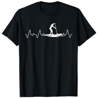 Stand Up Paddling Paddleboarder Outdoor Sports Heartbeat SUP T-Shirt