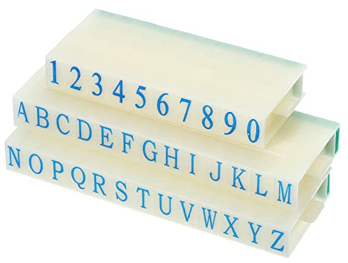 PATIKIL Detachable Number Letter Stamp, 9mm Plastic 9+26 Digits Font Size 3 Numeral 0-9 Alphabet A-Z Combination Set for Card Tag Scrapbook Craft Making Teaching