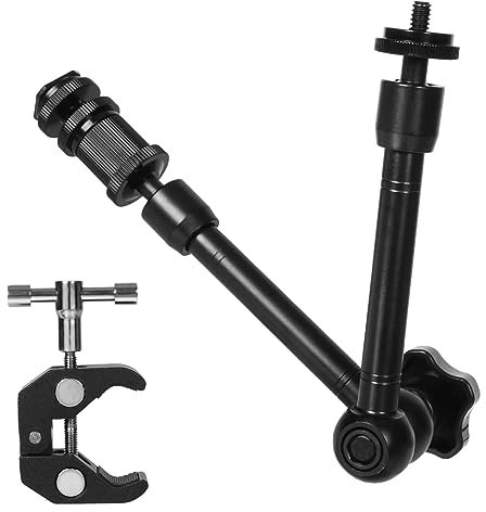Sequpr 11 Zoll Magic Arm mit Super Clamp Kamera Klemme Halterung Magic Arm für Kamera Monitor LED Licht