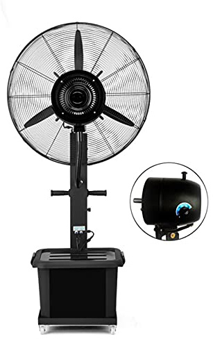Generic Pedestal Standing Fan 3 Speed Oscillation Tall Floor Cooling Fan,Spray Fans With water tank,for outdoor garden,large conference venue,180W/260W/350W (Size : 71x170cm) (Copper 71x170cm)