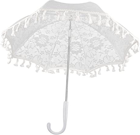 OSALADI Sombrilla De Encaje Vintage Para Bodas Parasol Elegante Para Fotografía y Eventos Accesorio Decorativo Para Niñas y Damas