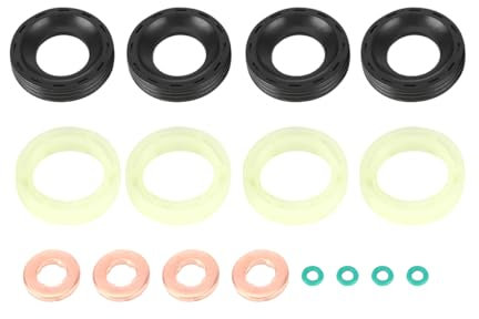 Adunsiaoto Kraftstoffeinspritzdüsen-Dichtungsset, Injektor-Dichtung Ssatz, Kraftstoff Injektor Dichtung Waschmaschine Injektor-Dichtung-Reparatur Satz, Reparatursatz Turbo Injektordichtungen(Grün)