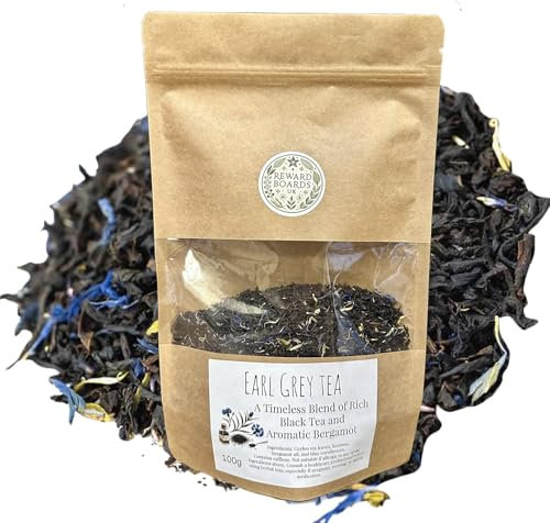 Natural Earl Grey Loose Leaf Tea 100g | Premium Loose Leaf Teas 100g (50 cups) | Herbal Tea Leaves | 100% Natural Tea Leaves