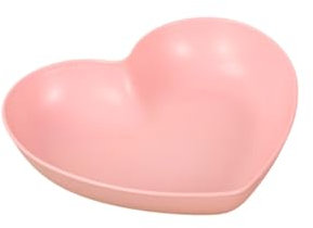 Heart-Shaped Plastic Plate, 15 cm x 14 cm, Reusable Plastic Plates Love Heart Plates Heart Dinner Plates Dishwasher Lightweight Plates for Kitchen Or Camping (Pink)