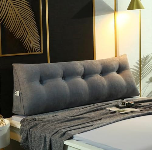 OHMG 200CM XXL Rückenkissen,Lesekissen für Bett und Sofa,Keilkissen,Rückenpolster für die Wand, Sitzkissen, Wandkissen,groß mit waschbarem Bezug,Rückenstützkissen Lordosenstütze