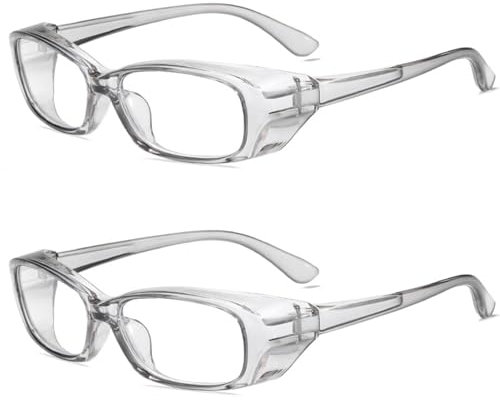 2 Pezzi Di Bicchieri Semplici, Occhiali Anticonfiato Trasparenti, Occhiali Da Lavoro, Occhiali Anti-Splash, Adatti A Laboratorio, Costruzione, Saldatura.